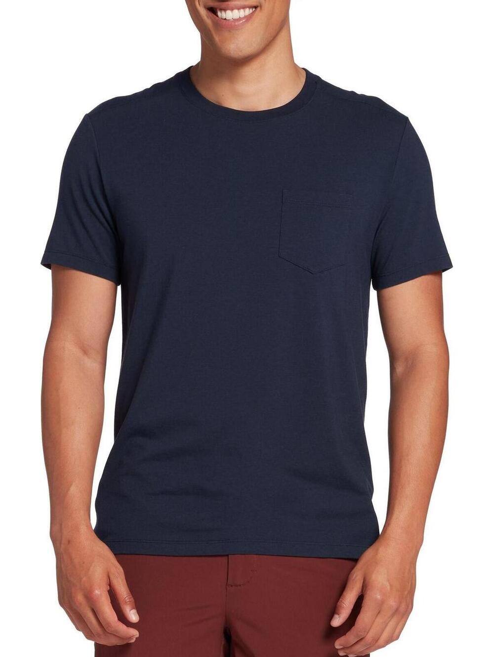 VRST Men's Essential Pocket Tee, Small, Darker Ardosia Slate Blue